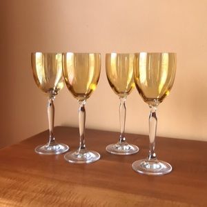 4 Wine glasses - Amber color Pier Imports